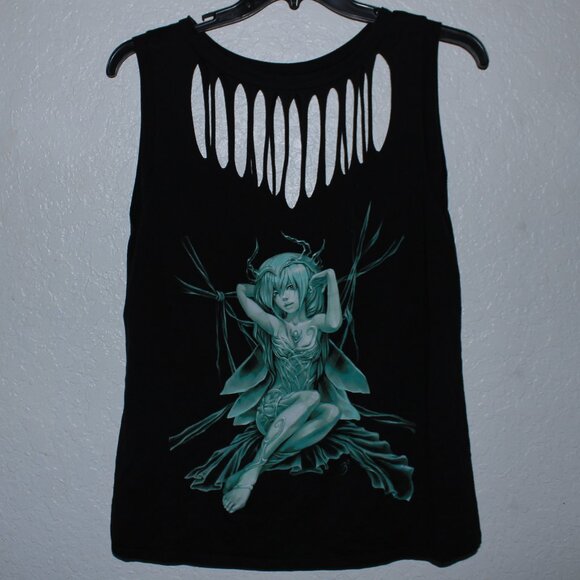 Hot Topic Tops - Fairies by Trick Distressed Tank Top